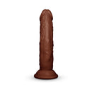 Together Toy 6.75 Inch Realistic Dildo Dark showcasing a lifelike design with veining and a solid base.