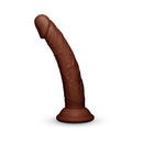 Together Toy 6.75 Inch Realistic Dildo Dark, lifelike design with detailed veining in dark color.
