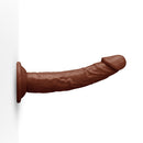 Together Toy 6.75 Inch Realistic Dildo Dark displayed against a white background, showcasing its lifelike design.