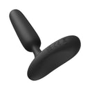 Lovense Glint Touch Responsive Vibrating Butt Plug Black at an angle showing its design and material.