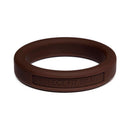 Perfect Fit Hefty 1.4 Inch Silicone Cock Ring Skintone in a brown hue with a comfortable design.