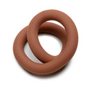 Perfect Fit Hefty Wrap Cock Ring 9 Inch Silicone Skintone 2 in brown silicone, designed for customizable fit and comfort.