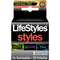 Lifestyles Styles Sensitive 3 Pack Condoms box featuring Ultra Sensitive, Skyn Elite, and Ultra Thin varieties for contraceptive and STI protection