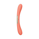 Lelo Boomerang Double Ended Vibrator Coral Red, curved, ergonomic shape with soft texture.