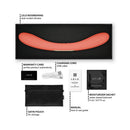 Lelo Boomerang Double Ended Vibrator Coral Red displayed with accessories in packaging.
