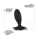Lelo Surfer 2 App Controlled Vibrating Anal Plug Black with unisex ergonomic design and app-unlocked advanced modes.