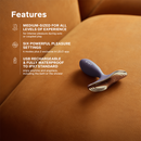 Lelo Surfer 2 Vibrating Anal Plug Cyber Purple features overview on a brown surface.
