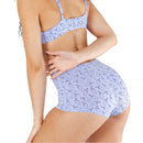 Shinesty The Little Birdie Boyshort XL Blue model wearing boyshorts with playful hand graphics on a light background.