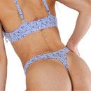 Shinesty The Little Birdie Thong Medium Blue showcasing a minimal-coverage design and bold blue finish.