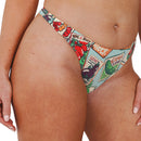 Shinesty Need For Seed Thong Medium Multi-Color featuring a playful veggie print and minimal coverage.
