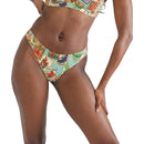 Shinesty Need For Seed Thong Large Multi-Color on model showcasing playful, vibrant patterns and cheeky design.