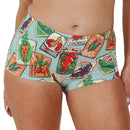 Shinesty Need For Seed Boyshort Small Multi-Color featuring fun vegetable prints and a vibrant design.