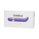 OhMiBod Freestyle G-Spot Vibrator Purple packaging featuring sleek design and intuitive controls.