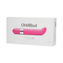 OhMiBod Freestyle G-Spot Vibrator Pink in its packaging, showcasing its intuitive design and vibrant color.