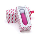 OhMiBod Lovelife Discover Bullet Vibrator Pink displayed in its stylish packaging.