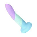 Adam & Eve Bliss 6.5 Inch Liquid Silicone Dildo in soothing ombre colors, perfect for pleasure.