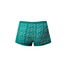 Male Power Ripple Pouch Short Teal XL featuring a vibrant teal color and unique rippled lace design