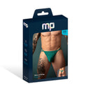Male Power Ripple Micro V String Teal L/XL packaging showcasing a modern, minimal underwear design.
