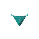 Male Power Ripple Micro V String Teal L/XL showcasing a bold design with a rippled texture in vibrant teal.