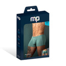 Male Power Eco Cozy Pouch Short Green M packaging showcasing comfort and support for intimate wear.
