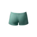 Male Power Eco Cozy Pouch Short Green M back view, comfortable and breathable intimate wear in green.