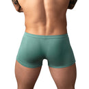 Male Power Eco Cozy Pouch Short Green L worn from the back, showcasing the comfortable fit and rich green color.