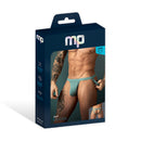 Male Power Eco Cozy Jock Green L/XL packaging featuring a model wearing a jockstrap, showcasing its comfortable design.