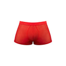 Male Power Mesh 2.0 Mini Short Red S showcasing bold design and breathable mesh for ultimate comfort.