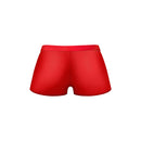 Male Power Mesh 2.0 Mini Short Red Large view from the back showing a bold red design.