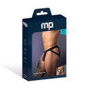 Male Power Mesh 2.0 Strappy Ring Jock Black L/XL packaging featuring a sheer mesh design and bold straps.