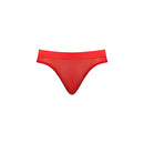 Male Power Mesh 2.0 Bong Thong Red S/M showcased in a bold red sheer mesh design.
