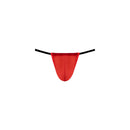 Male Power Mesh 2.0 G-string Red One Size showing bold red mesh fabric and minimal black straps.