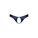 Male Power Sassy Lace Open Ring Thong Navy L/XL featuring delicate lace and striking open ring design.