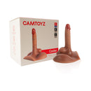 Camtoyz Caster Realistic Torso next to its packaging, showcasing a lifelike design for immersive experiences.