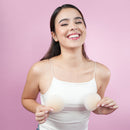 Uva Circular Nipple Covers Cocoa on a woman showing confidence with seamless coverage