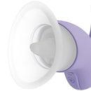 Vive Dolce Callalily G-Spot Tapping Vibrator Light Purple silicone tip close-up for precise stimulation.