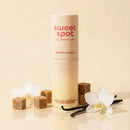 Sweetums Sweet Spot Flavored Fragrance Golden Vanilla perfume stick with vanilla, brown sugar, and flowers.