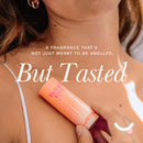 Sweetums Sweet Spot Flavored Fragrance Pineapple Coconut solid perfume stick on skin for a tropical scent experience.