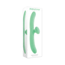 Evolved Meet Me Halfway Double Ended Vibrator Green packaged in sleek design for couples' pleasure.