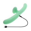 Evolved Meet Me Halfway Double Ended Vibrator Green with USB charging cable in stylish design