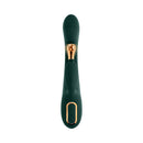 Evolved Golden Goddess G-spot Flicker Vibrator Green with rose gold accents for enhanced pleasure.