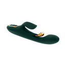 Evolved Golden Goddess G-spot Flicker Vibrator Green featuring a green design with rose gold accents for pleasure.
