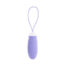 Evolved Energetic Egg Thrusting Vibrating Egg Purple in compact, palm-sized design for deep vibrations and thrusting.