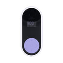 Long-range digital remote for Evolved Energetic Egg Thrusting Vibrating Egg Purple with display and control buttons.