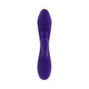 Selopa Triple Tickle 3-point Stimulation Vibrator Purple with a chunky vibrating shaft and clitoral rabbit.