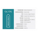 Glyde Ultrathin Latex Condom Strawberry Flavored 12-count product specifications and features chart.