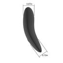 Spectrum Essentials Compact External Vibrator Black dimensions showing 0.87in width and 0.73in height for precise stimulation.