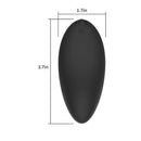 Spectrum Essentials Compact External Vibrator Black dimensions image showing 1.7in width and 3.7in height.