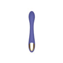 Spectrum Essentials Silicone G-spot Vibrator Purple featuring a smooth bulbous head and curved design for targeted stimulation.