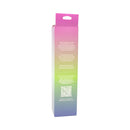 Spectrum Essentials Silicone G-spot Vibrator Purple packaging with usage instructions and care guidelines.